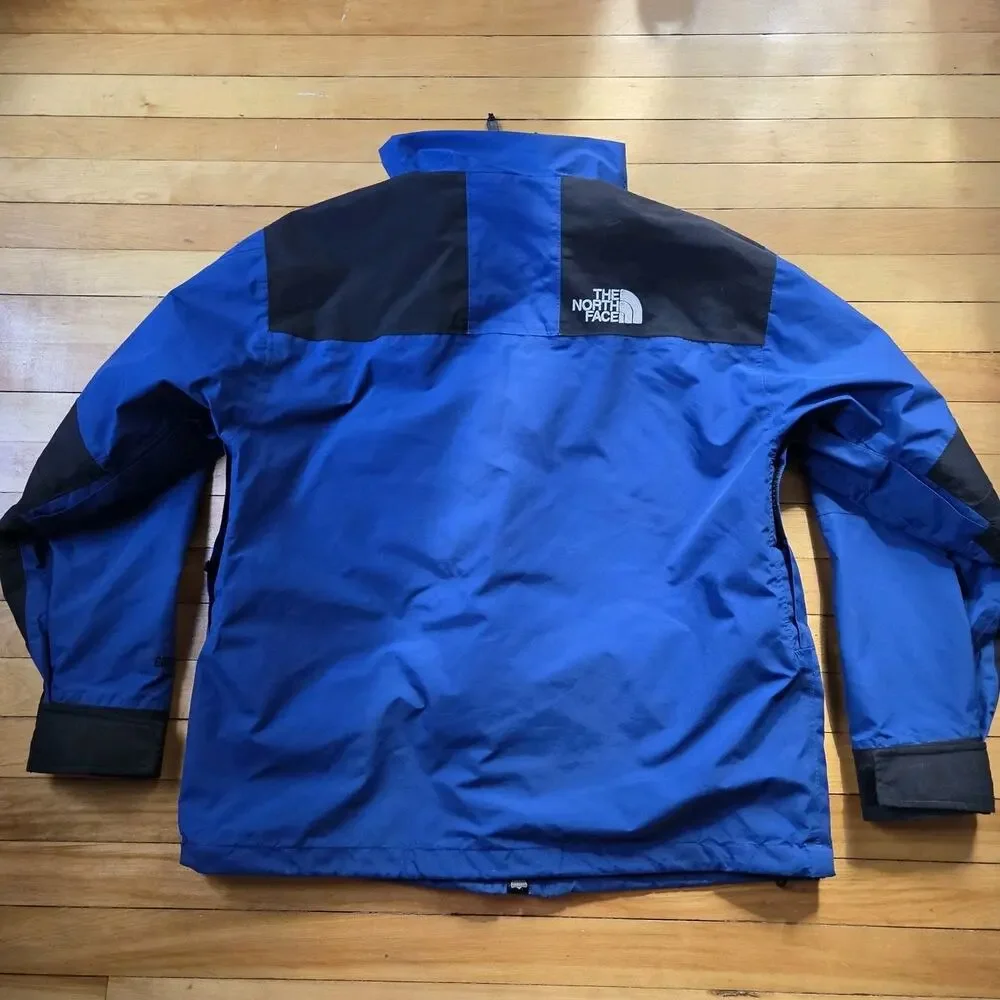 The North Face Men’s Large GORE‑TEX Waterproof Hooded Shell Jacket Blue Black